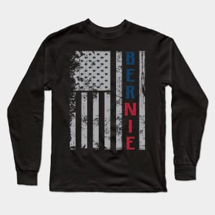 Bernie Sanders Vintage USA Flag Long Sleeve T-Shirt